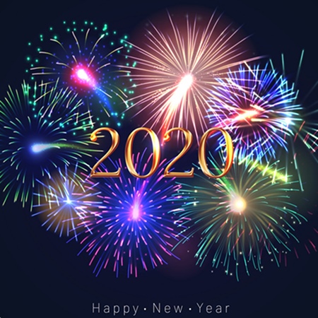 ευχάριστο νέο έτος 2020 ευχές και χαιρετισμούς για τους πελάτες της φαλαινοθηρίας